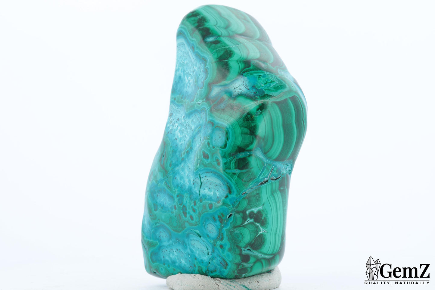 Chrysocolle-Malachite AAA+ Sculpturale, 219g, Couleurs Hypnotiques