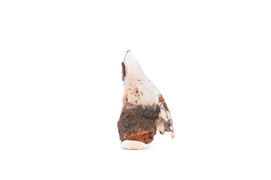 Baryte bleue sur Goéthite – Mine de Sidi Lhcen, Nador, Maroc, 11 g