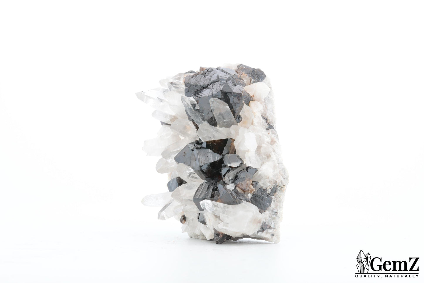 Rare Cassitérite brillante sur quartz cristallisé – 72g !