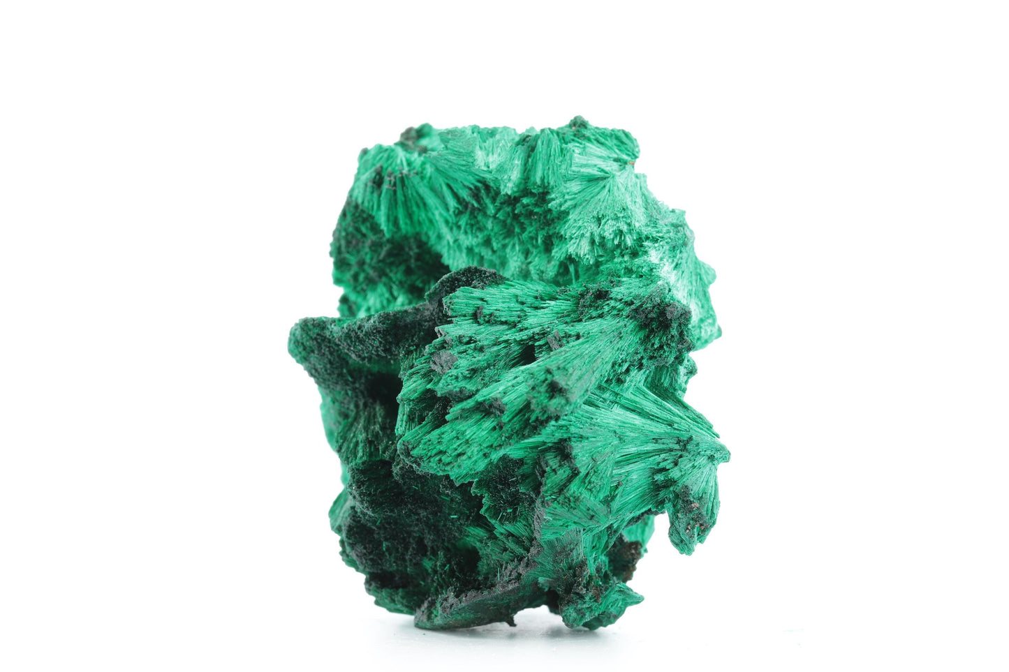 Malachite Fibreuse du Congo – Spécimen Naturel Élégant de 129g
