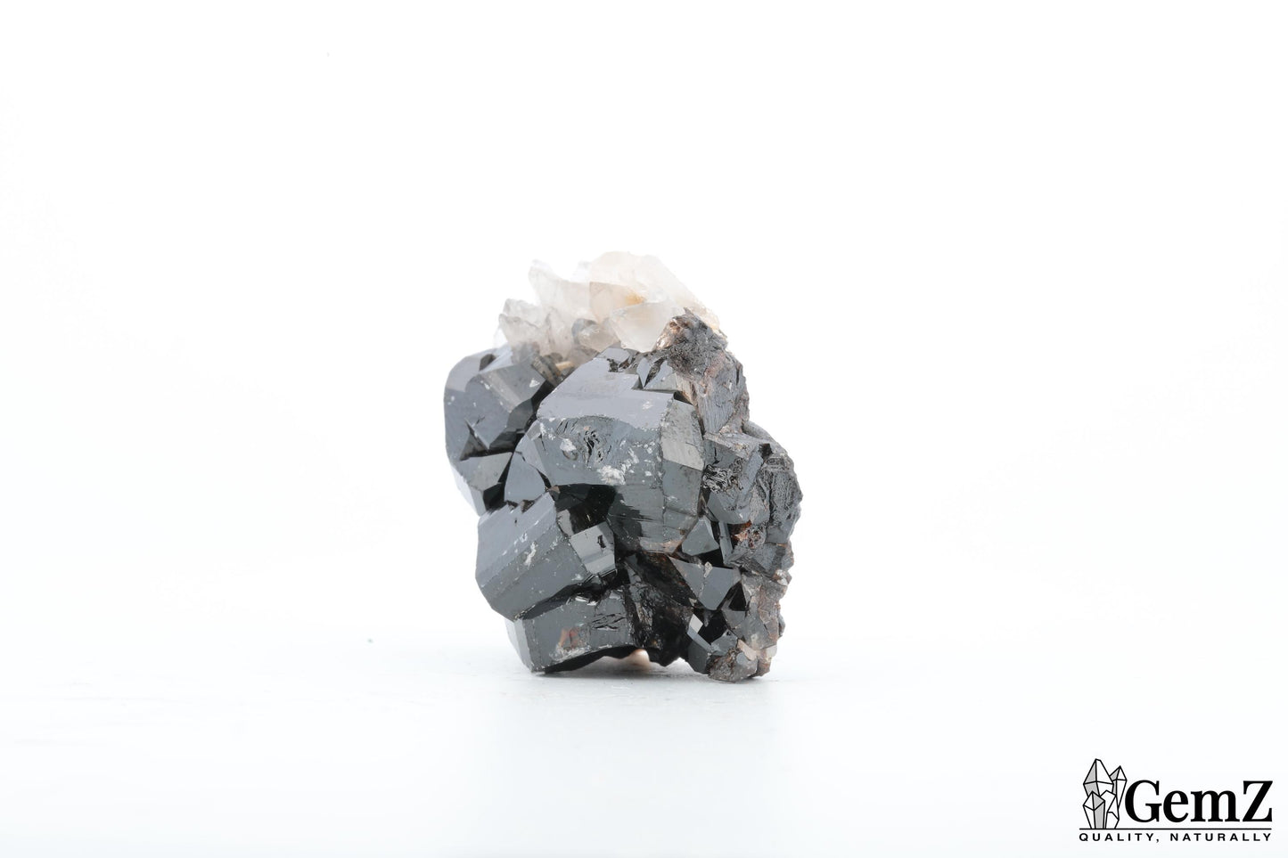 Rare ! Cassitérite brillante sur quartz – 51g !