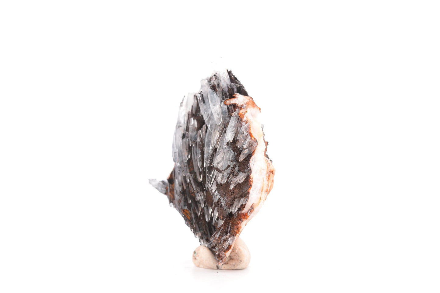 Baryte bleue sur Goéthite – Mine de Sidi Lhcen, Nador, Maroc, 42 g