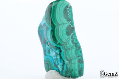 Chrysocolle-Malachite AAA+ Sculpturale, 219g, Couleurs Hypnotiques