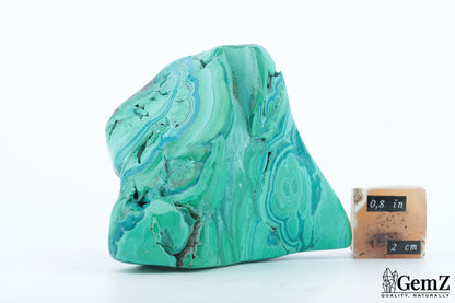 Chrysocolle-Malachite Triangulaire, 218g, Vagues Naturelles Sublimes