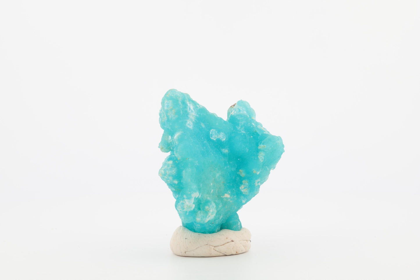 Hémimorphite naturelle du Congo – Bleu vif avec structure botryoïdale, 26 g