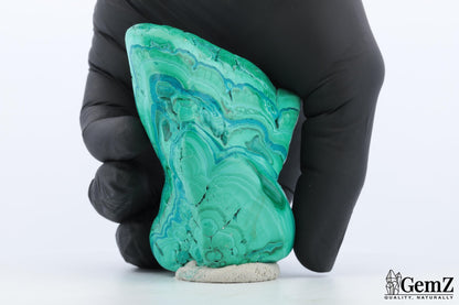Chrysocolle-Malachite Élégante, 170g, Teintes Vives et Motifs Naturels