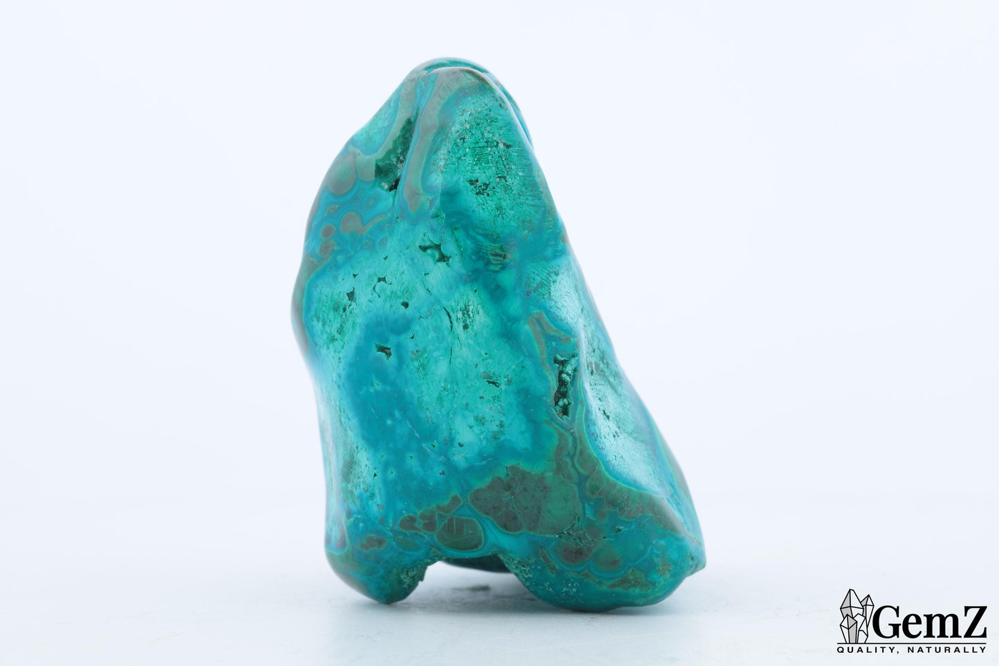 Chrysocolle-Malachite Unique, 86g, Cavité Naturelle et Couleurs Vibrantes