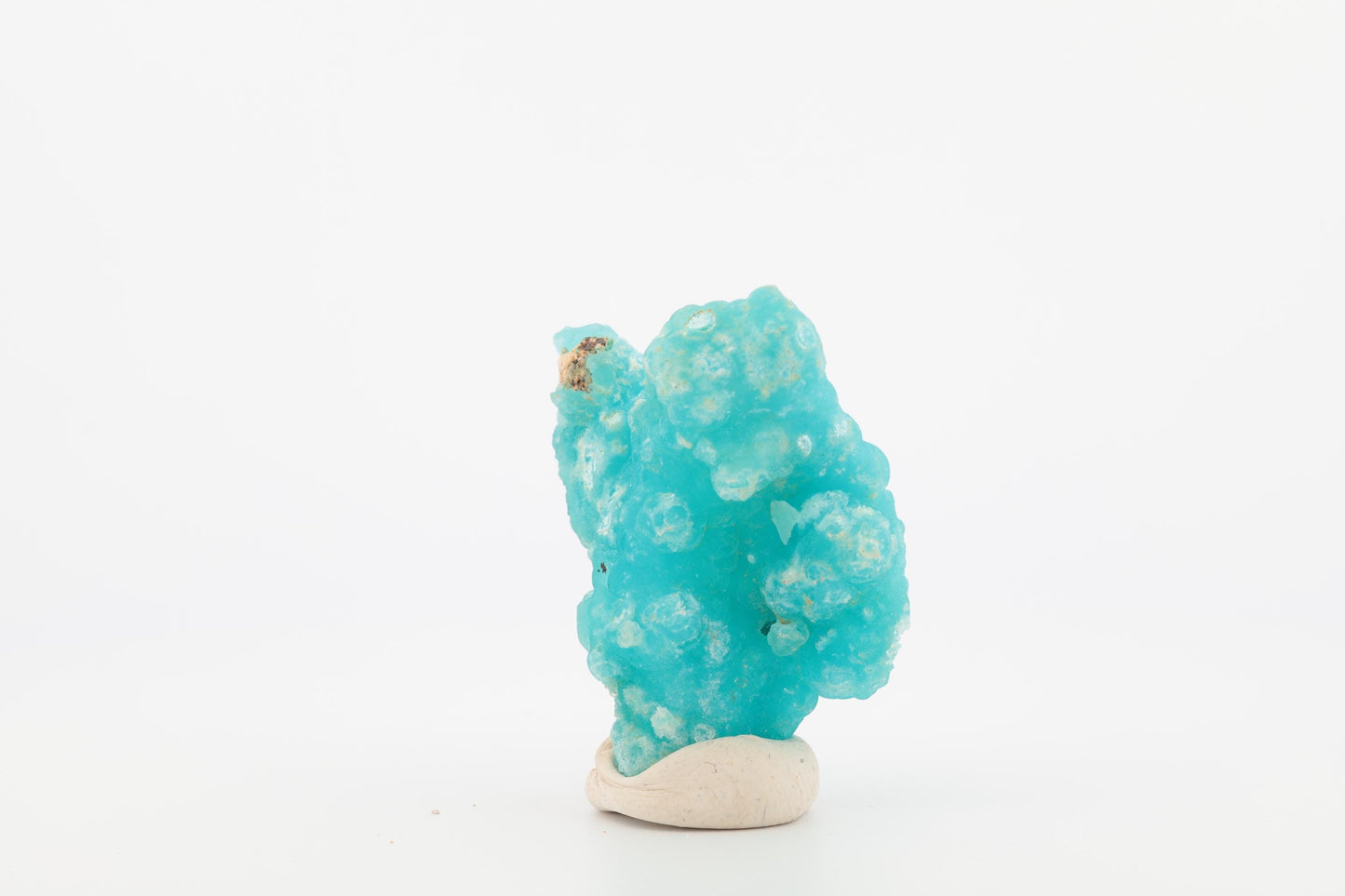 Hémimorphite naturelle du Congo – Bleu vif avec structure botryoïdale, 26 g
