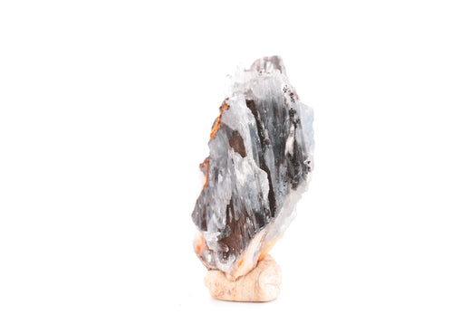 Baryte bleue sur Goéthite – Mine de Sidi Lhcen, Nador, Maroc, 60 g
