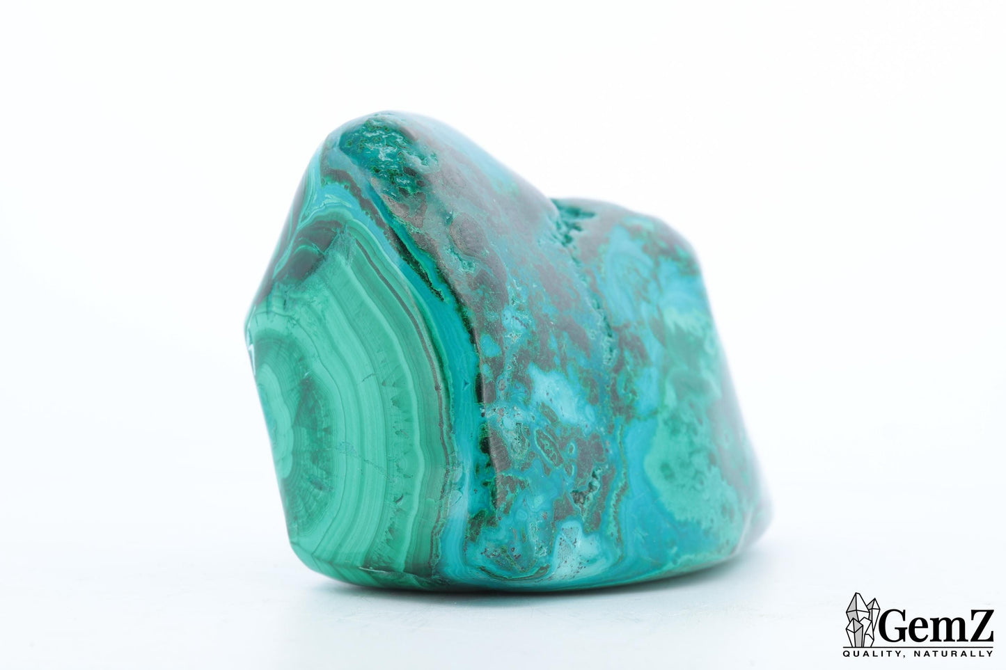 Petite Chrysocolle-Malachite 42g, Reflets Bleu Azur