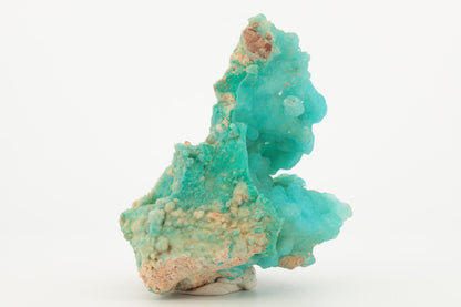 Hémimorphite naturelle du Congo – Cristaux botryoïdaux bleu turquoise avec matrice brute, 82 g