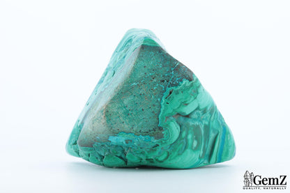 Chrysocolle-Malachite Triangulaire, 218g, Vagues Naturelles Sublimes