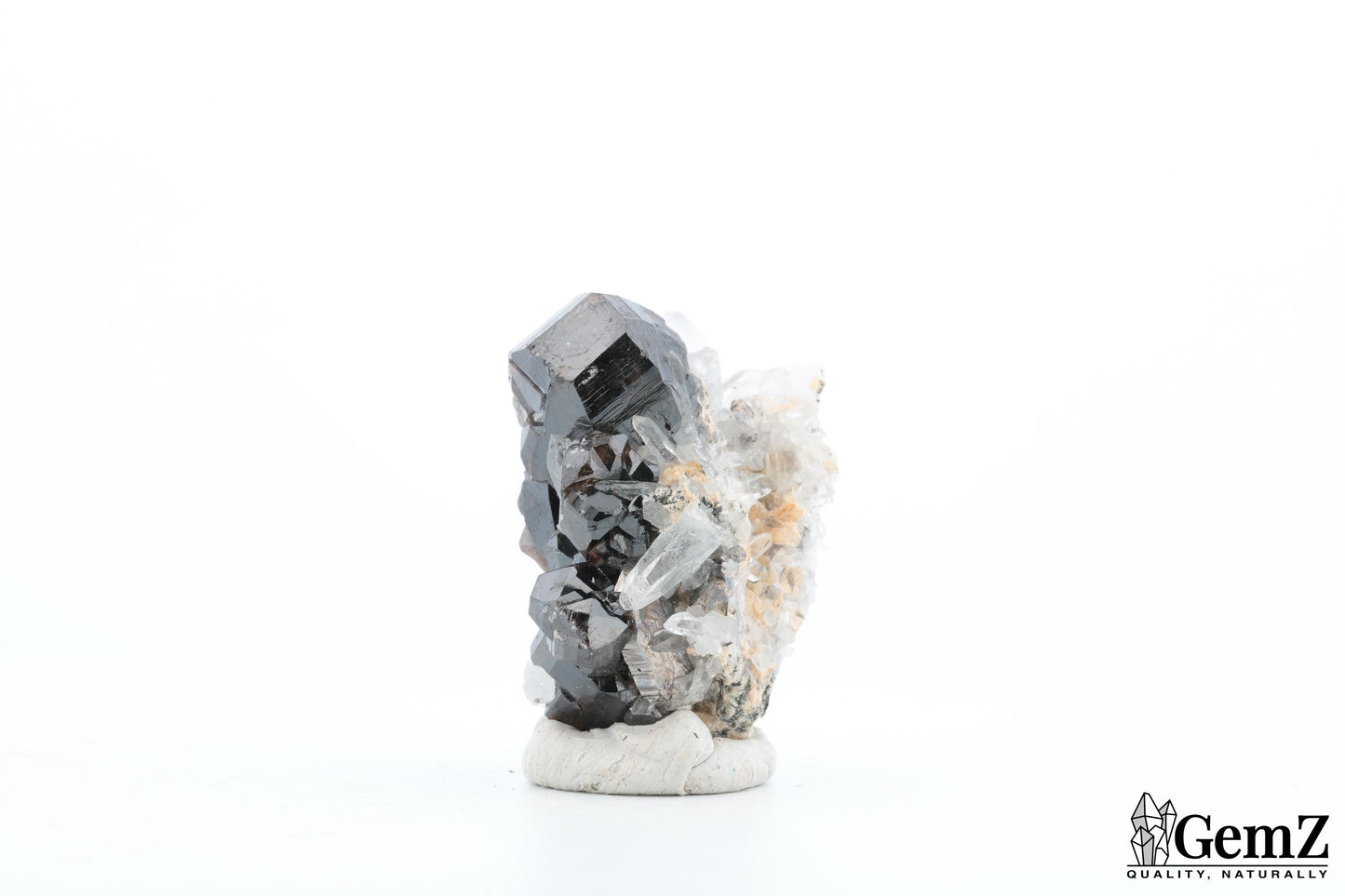 Rare Cassitérite cristallisée sur quartz – 30g