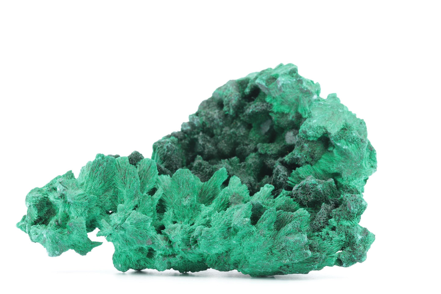 Malachite Fibreuse du Congo – Spécimen Naturel Unique de 195g