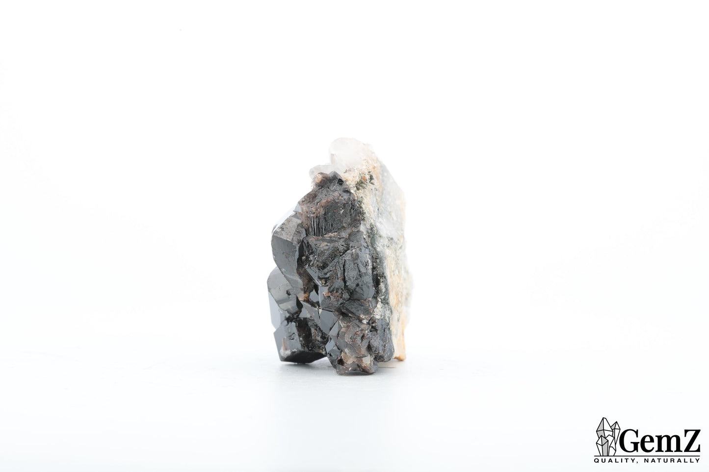 Rare ! Cassitérite brillante sur quartz – 51g !