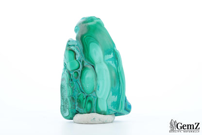 Chrysocolle-Malachite Sculpturale, 132g, Ondes de Vert et de Turquoise
