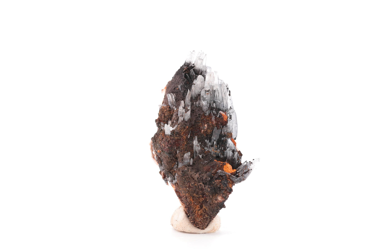 Baryte bleue sur goethite – Sidi Lhcen, Nador, Maroc – 42 g