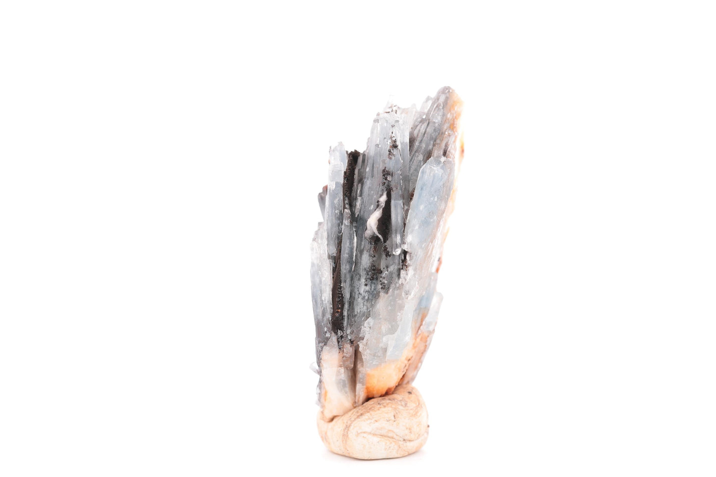Baryte bleue sur Goéthite – Mine de Sidi Lhcen, Nador, Maroc, 60 g