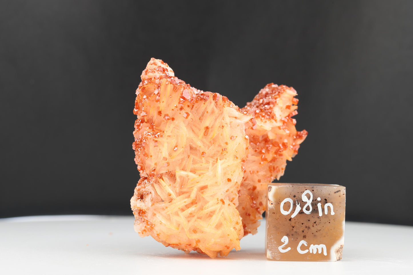 Vanadinite Sur Baryte – Mibladen, Maroc