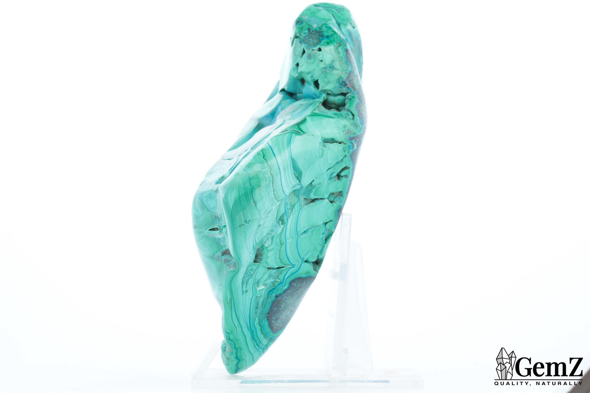 Chrysocolle-malachite polie, grande pièce – Congo RDC – 425 g