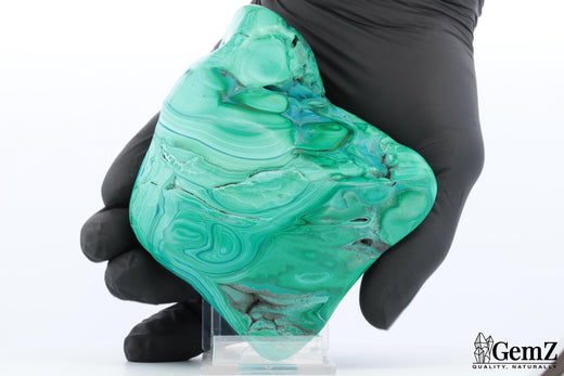 Chrysocolle-malachite polie, grande pièce – Congo RDC – 425 g