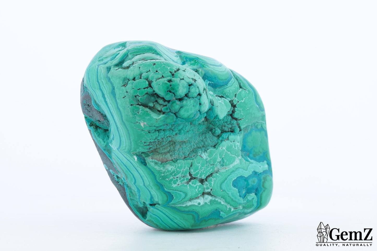 Chrysocolle-Malachite Brute, 116g, Motifs Fossilisés et Couleurs Vibrantes