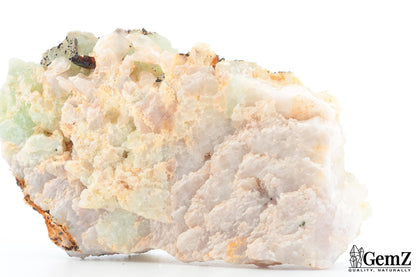 Imposante babingtonite sur phrénite et quartz – 417g