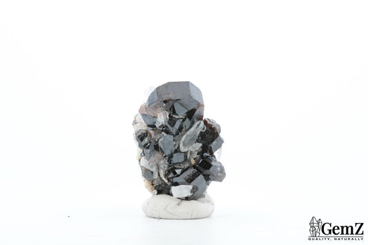 Rare Cassitérite cristallisée sur quartz – 30g