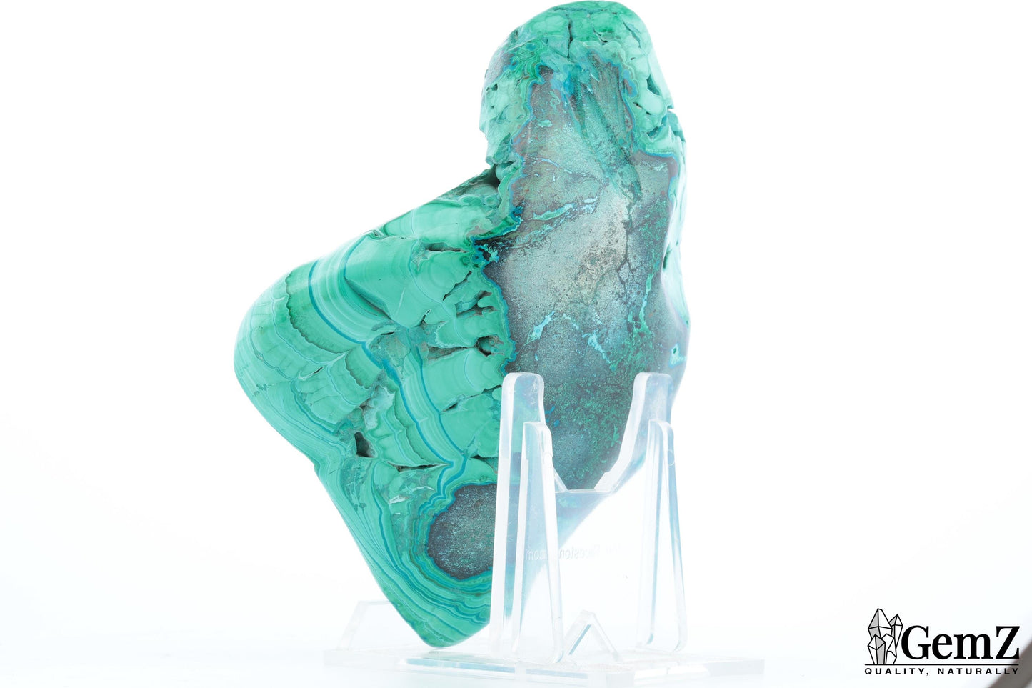 Chrysocolle-Malachite 425g, Chef-d’œuvre Naturel Exceptionnel