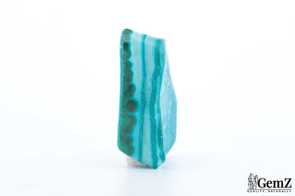 Chrysocolle-malachite polie, reflets bleu azur – Congo RDC – 42 g