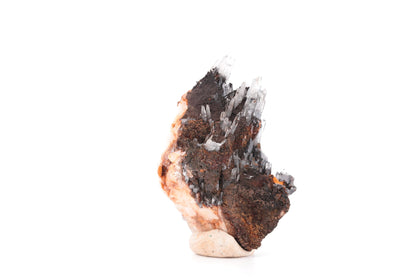 Baryte bleue sur Goéthite – Mine de Sidi Lhcen, Nador, Maroc, 42 g