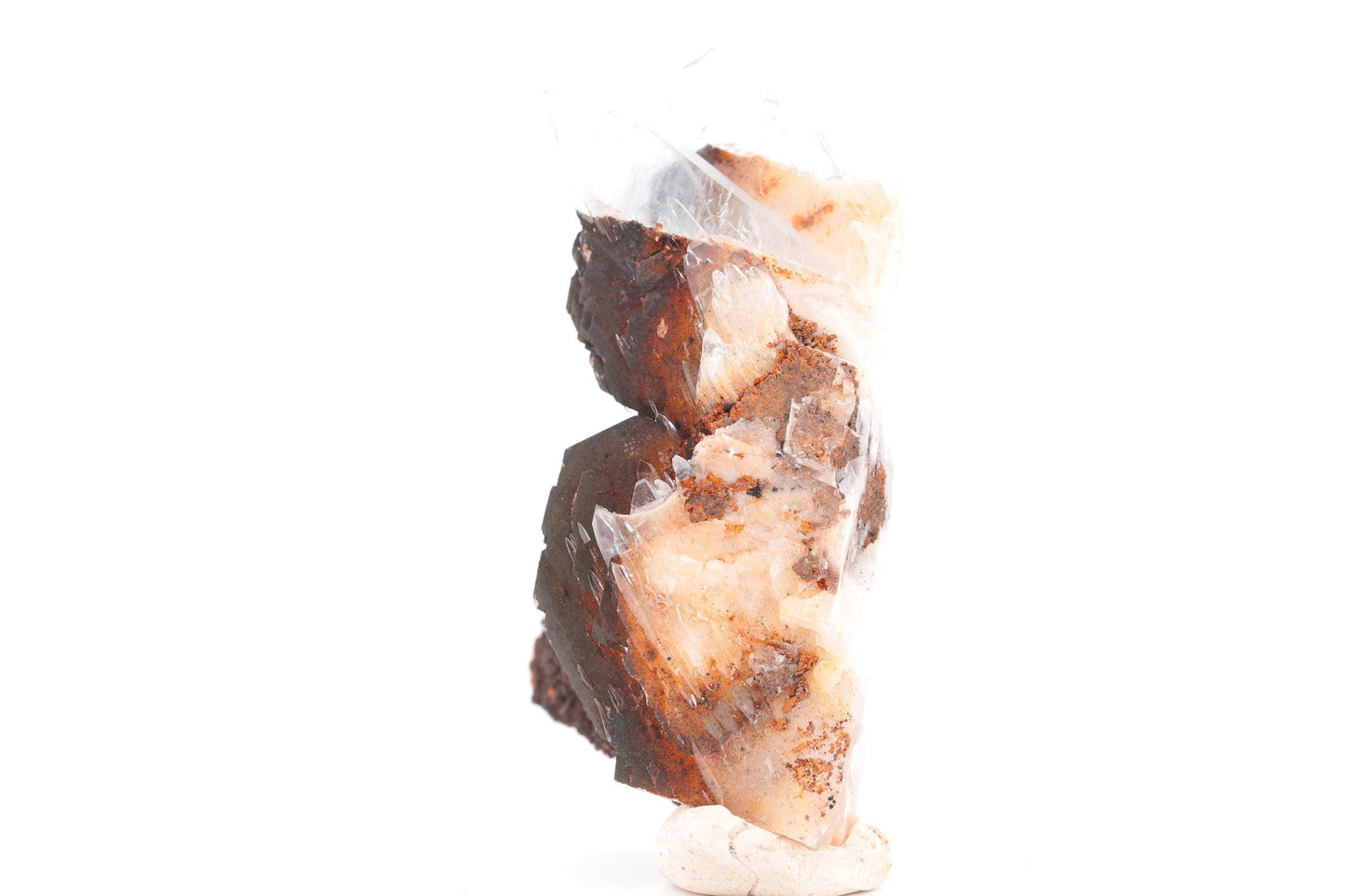 Baryte bleue sur Goéthite – Mine de Sidi Lhcen, Nador, Maroc, 59 g