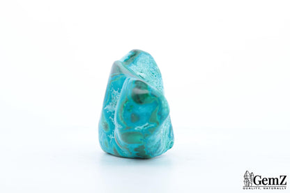 Chrysocolle-malachite polie, cercles turquoise – Congo RDC – 55 g