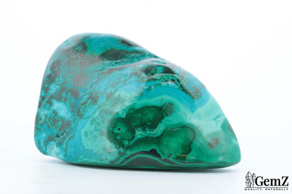 Petite Chrysocolle-Malachite 42g, Reflets Bleu Azur