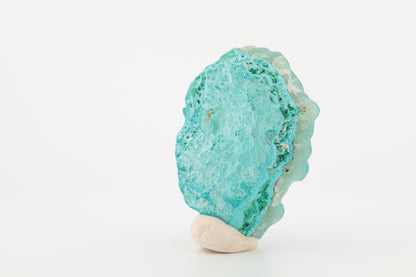 Superbe Smithsonite sur Chrysocolle et Malachite - Congo, 75g