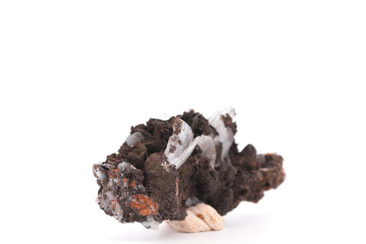 Baryte bleue sur goethite – Sidi Lhcen, Nador, Maroc – 41 g