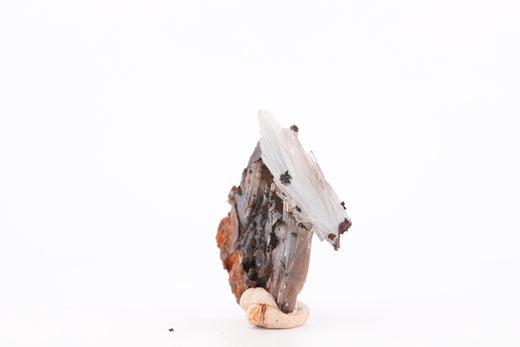 Baryte bleue sur goethite – Sidi Lhcen, Nador, Maroc – 19 g