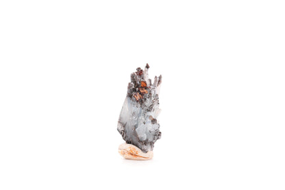Baryte bleue sur goethite – Sidi Lhcen, Nador, Maroc – 20 g