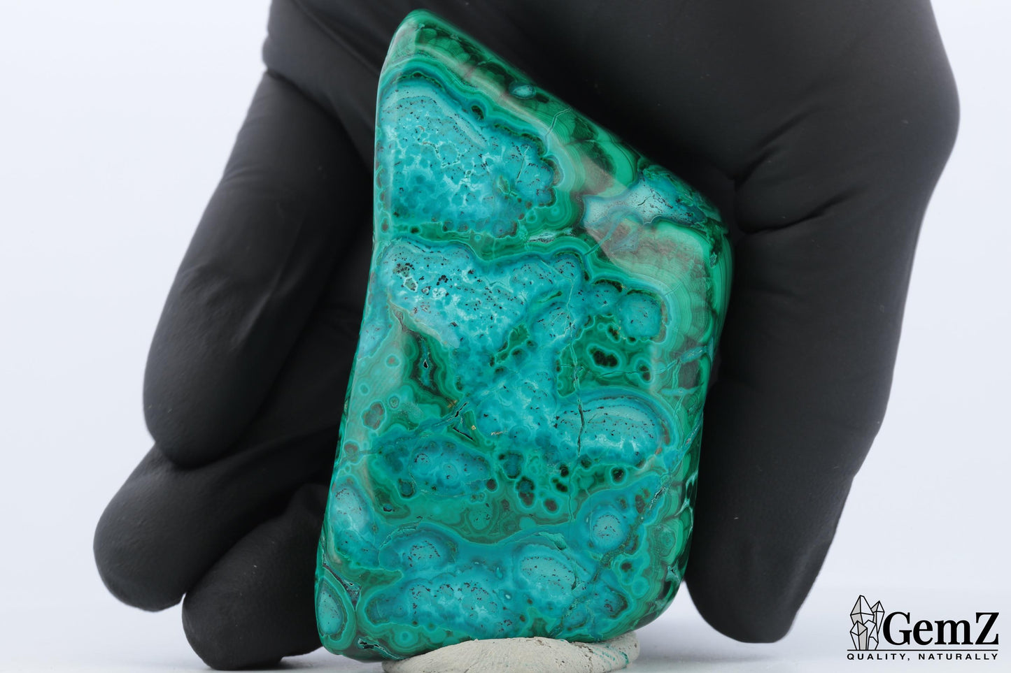 Chrysocolle-Malachite AAA+ Sculpturale, 219g, Couleurs Hypnotiques