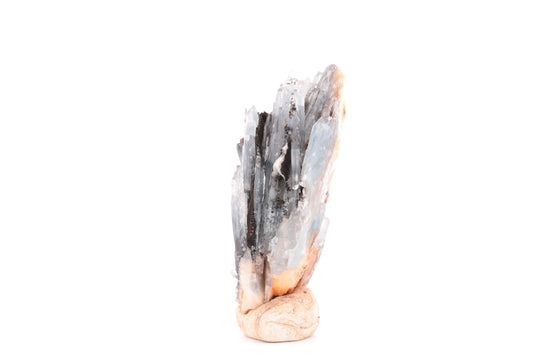 Baryte bleue sur Goéthite – Mine de Sidi Lhcen, Nador, Maroc, 60 g