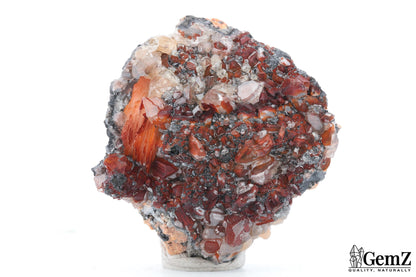 Cristal de roche & Quartz hématoïde, 134g, Maroc