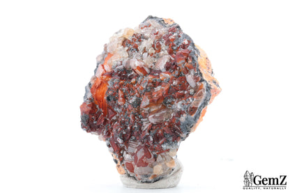 Cristal de roche & Quartz hématoïde, 134g, Maroc