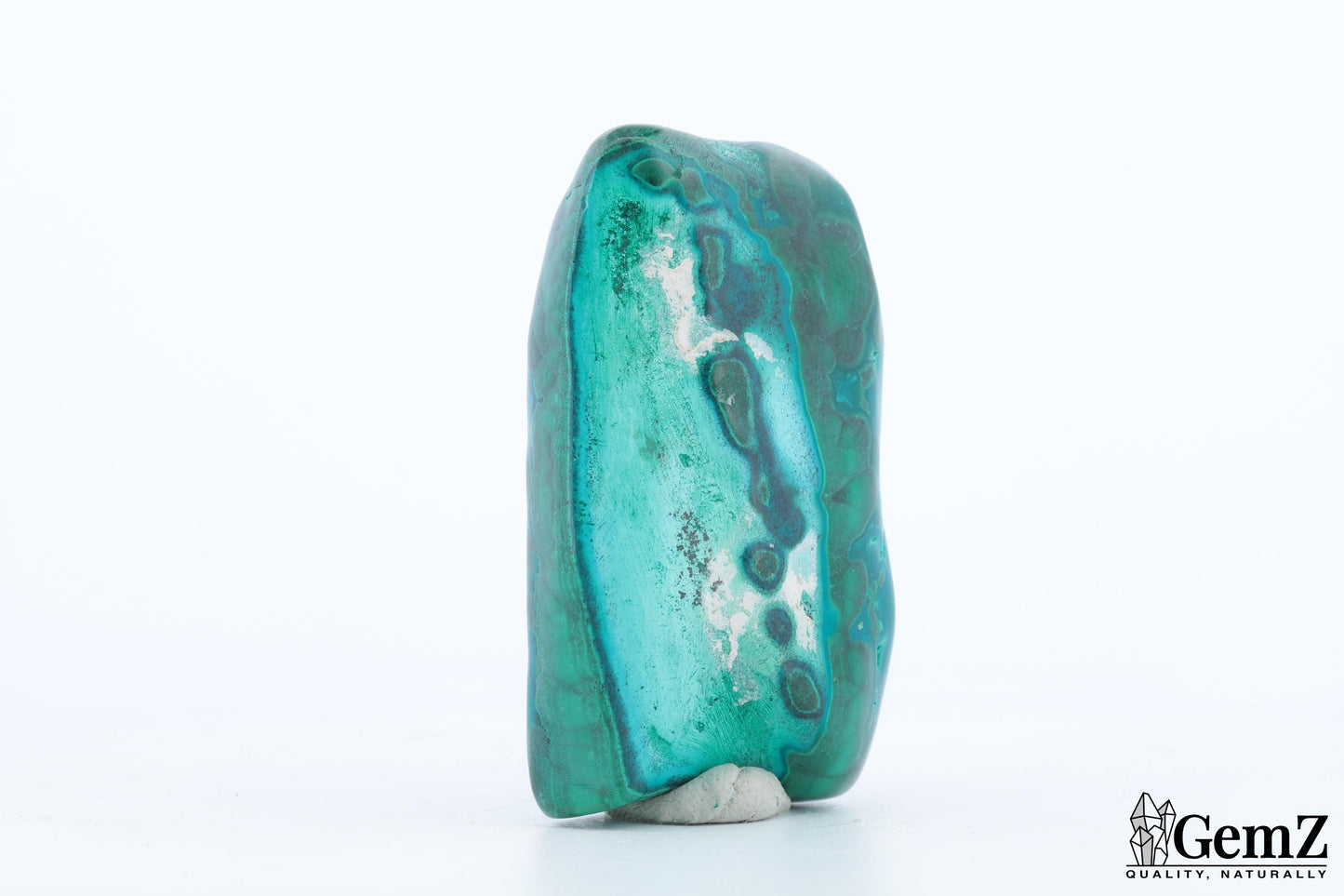 Chrysocolle-Malachite Compacte, 86g, Teintes Éclatantes et Motifs Naturels