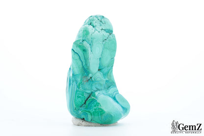 Chrysocolle-Malachite Élégante, 170g, Teintes Vives et Motifs Naturels