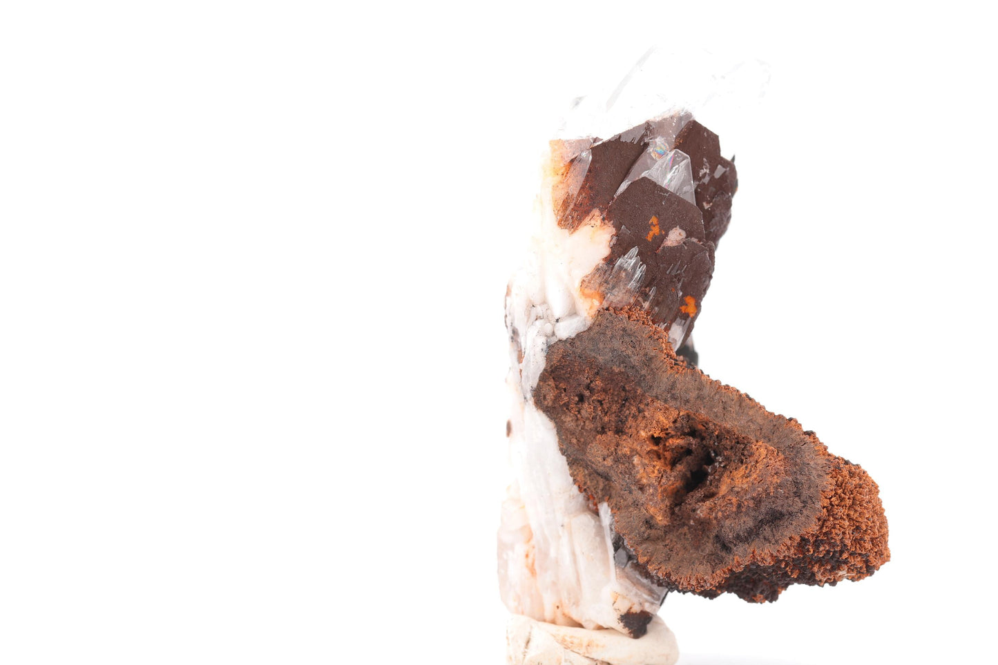 Baryte bleue sur Goéthite – Mine de Sidi Lhcen, Nador, Maroc, 59 g