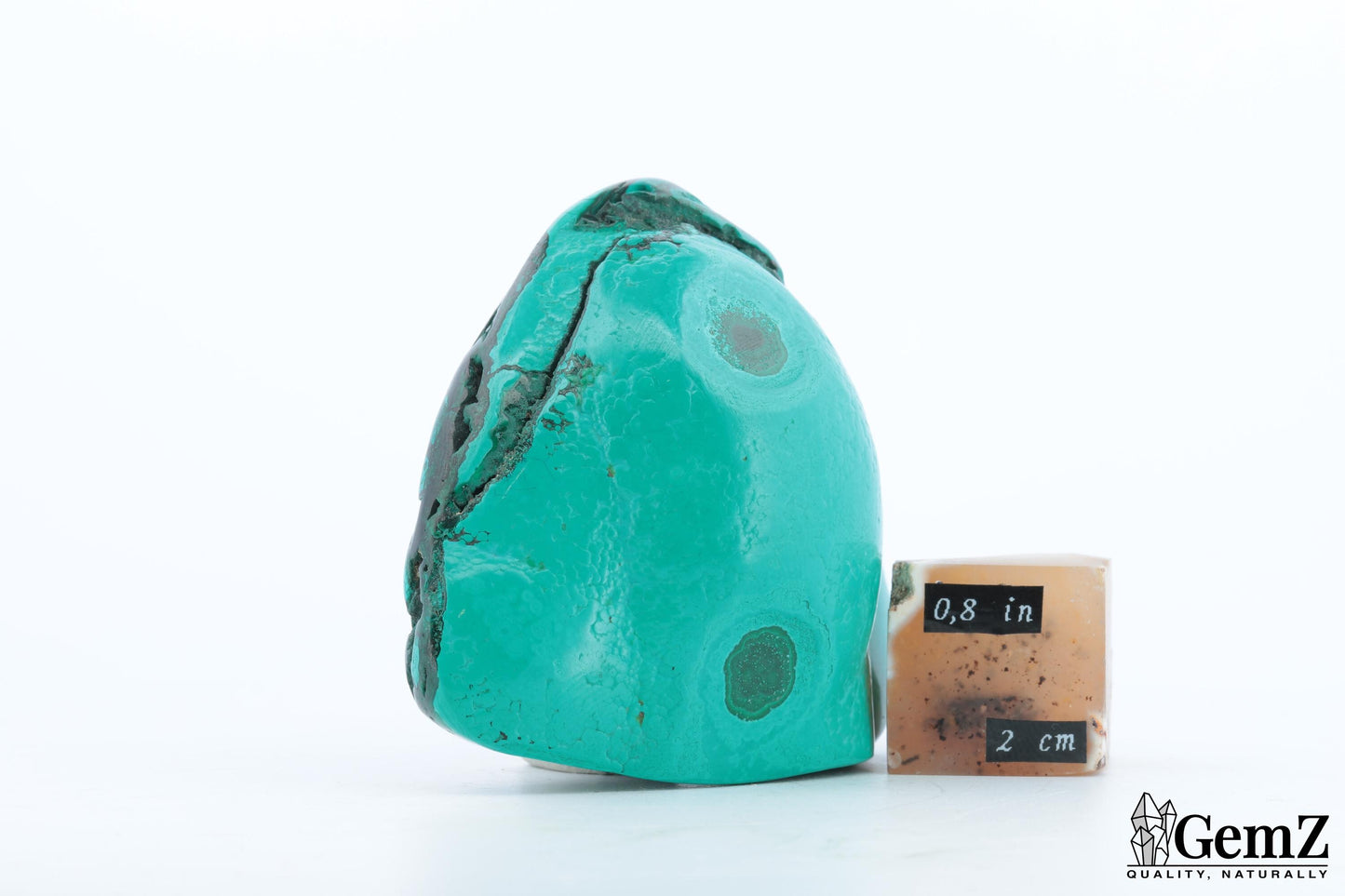 Chrysocolle-Malachite 152g, Éclat Intense et Motifs Hypnotiques