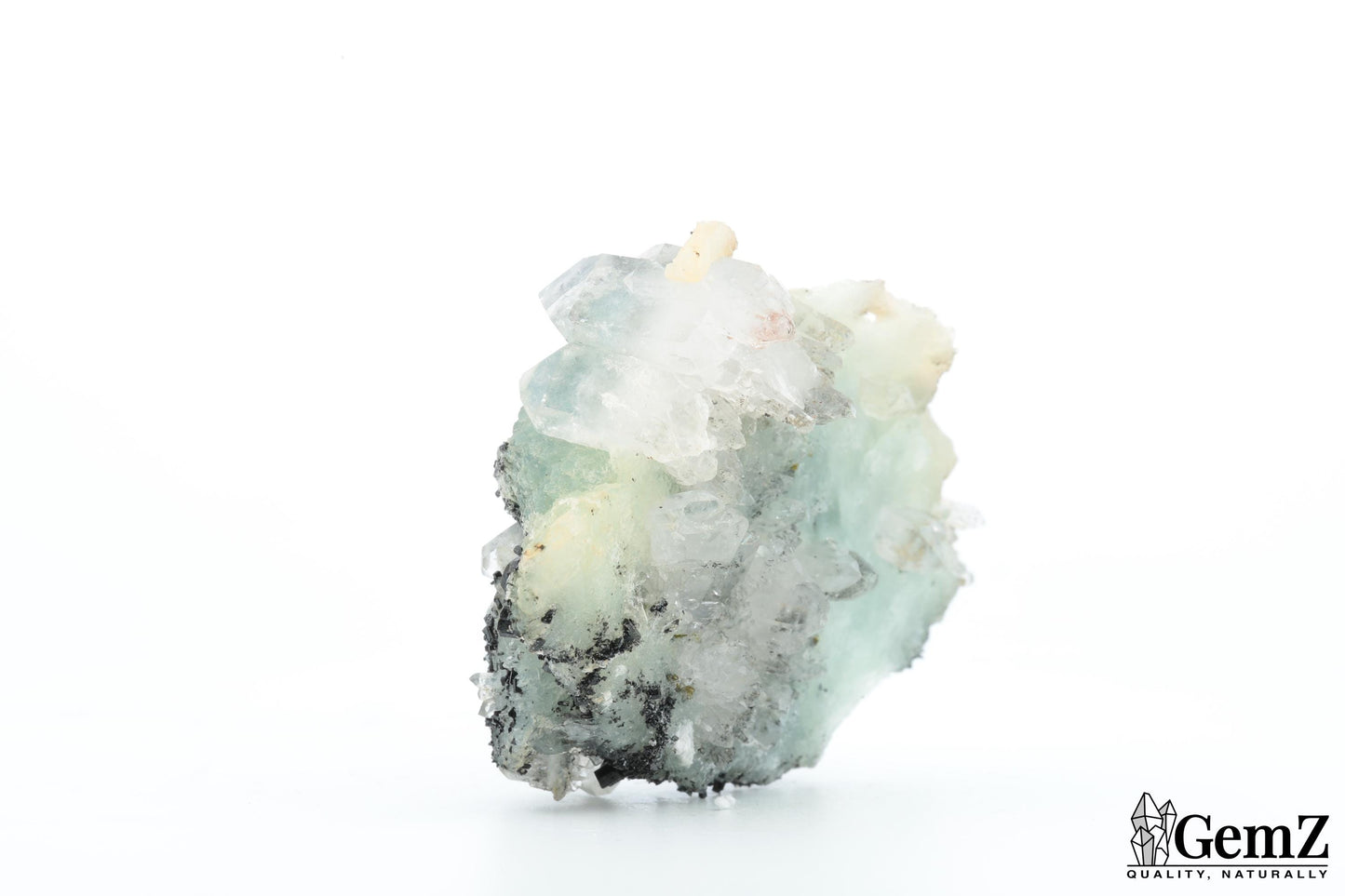 Babingtonite et phrénite sur cristal – Pièce élégante de 42g