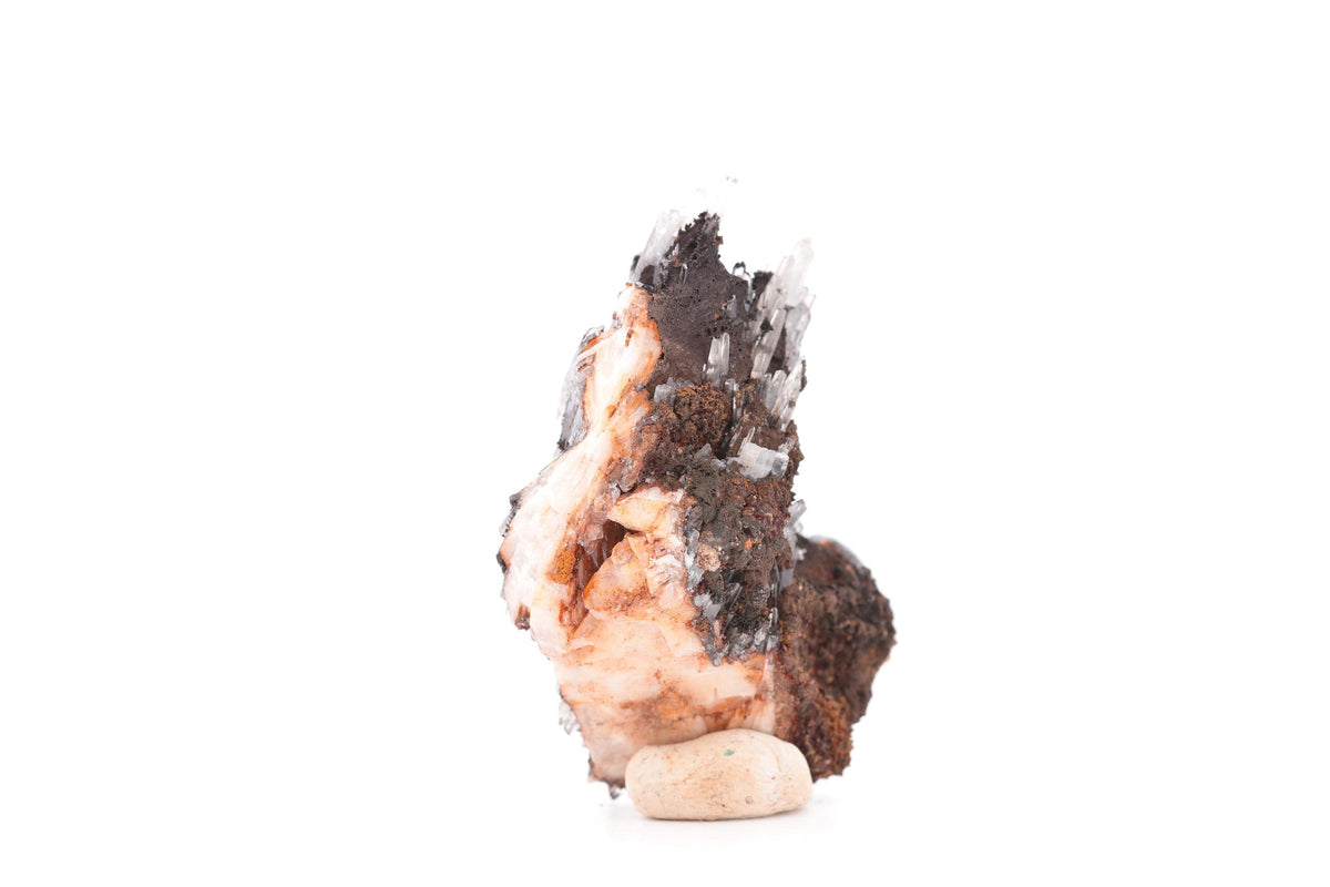 Baryte bleue sur goethite – Sidi Lhcen, Nador, Maroc – 42 g