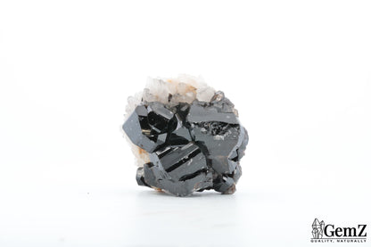 Rare ! Cassitérite brillante sur quartz – 51g !