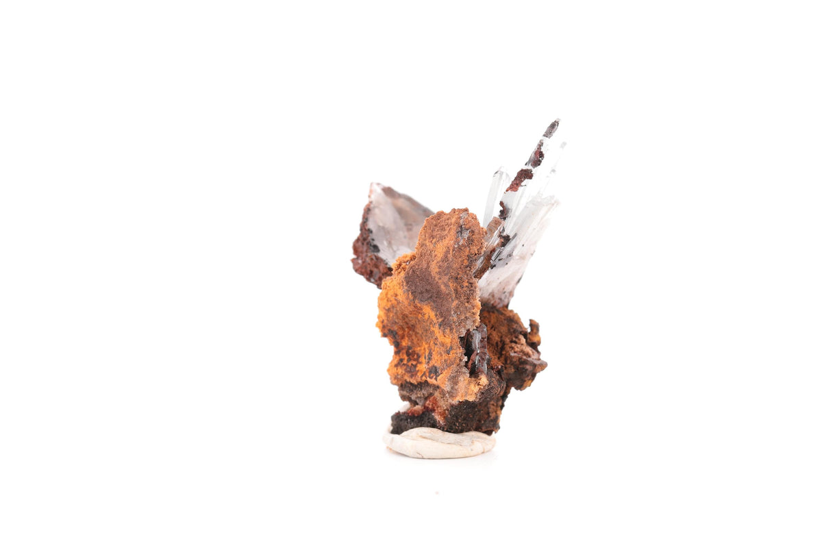 Baryte bleue sur goethite – Sidi Lhcen, Nador, Maroc – 14,7 g